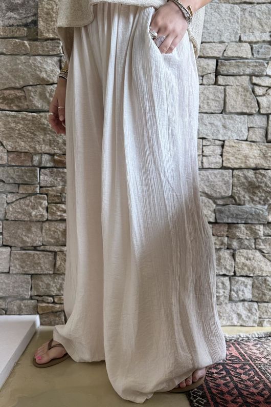 Cyril Crinkelle Wide Leg Pant Calico